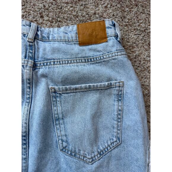 ZARA Light Blue Denim/Jean Long skirt, size women's Medium - Picture 5 of 11